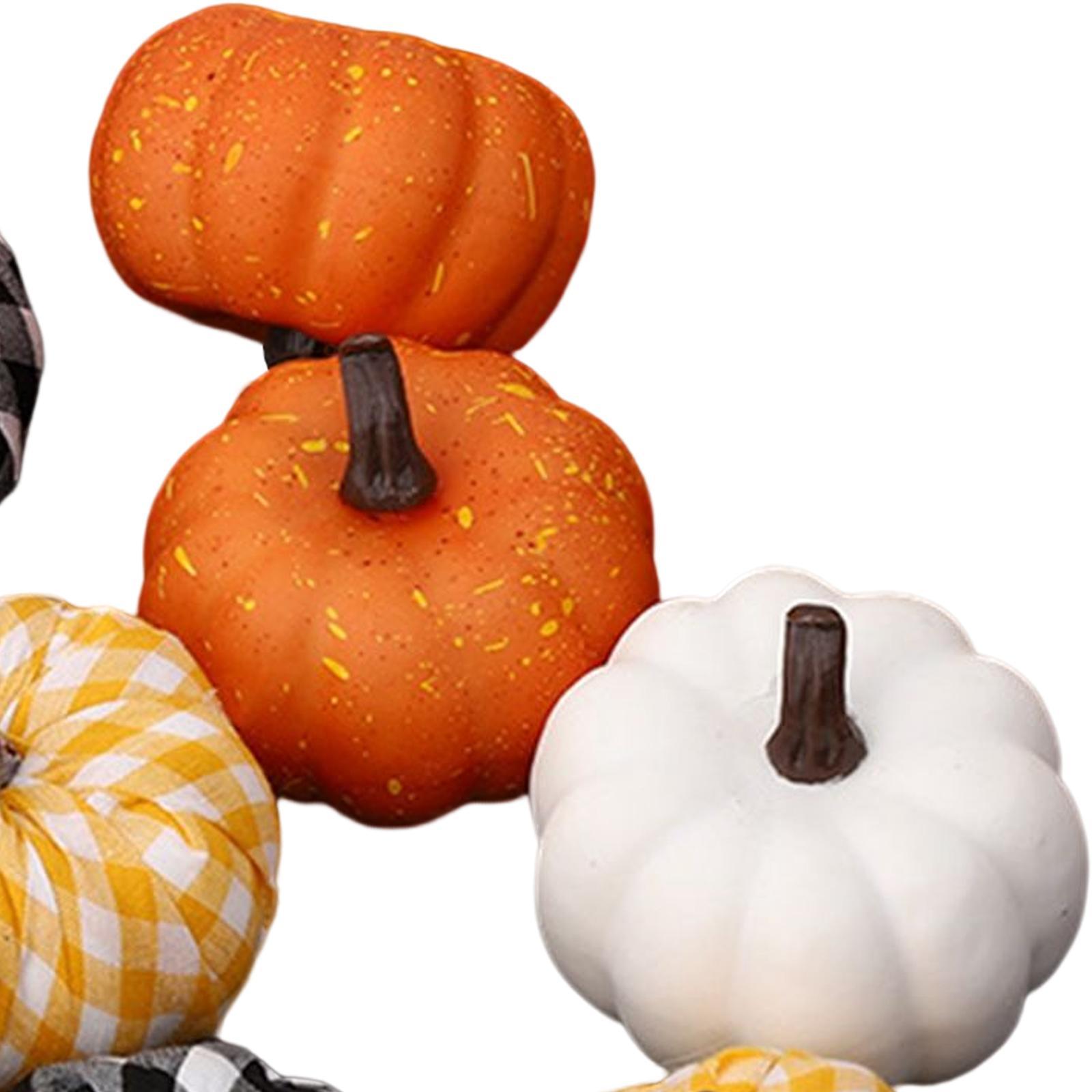 10 Pieces Simulation Pumpkin Decoration Fake Lifelike Props Foam Artificial Pumpkins for Home Outdoor Fireplace ,Thanksgiving Wedding