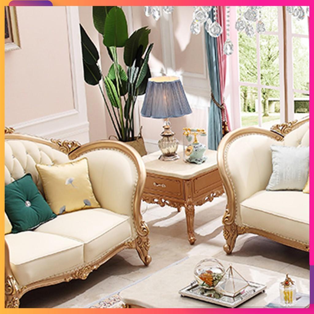 Sofa tân cổ điển hoàng gia gỗ thịt bọc da bò nguyên miếng – xứng tầm đẳng cấp cho nhà Lâu Đài, Siêu Biệt Thự