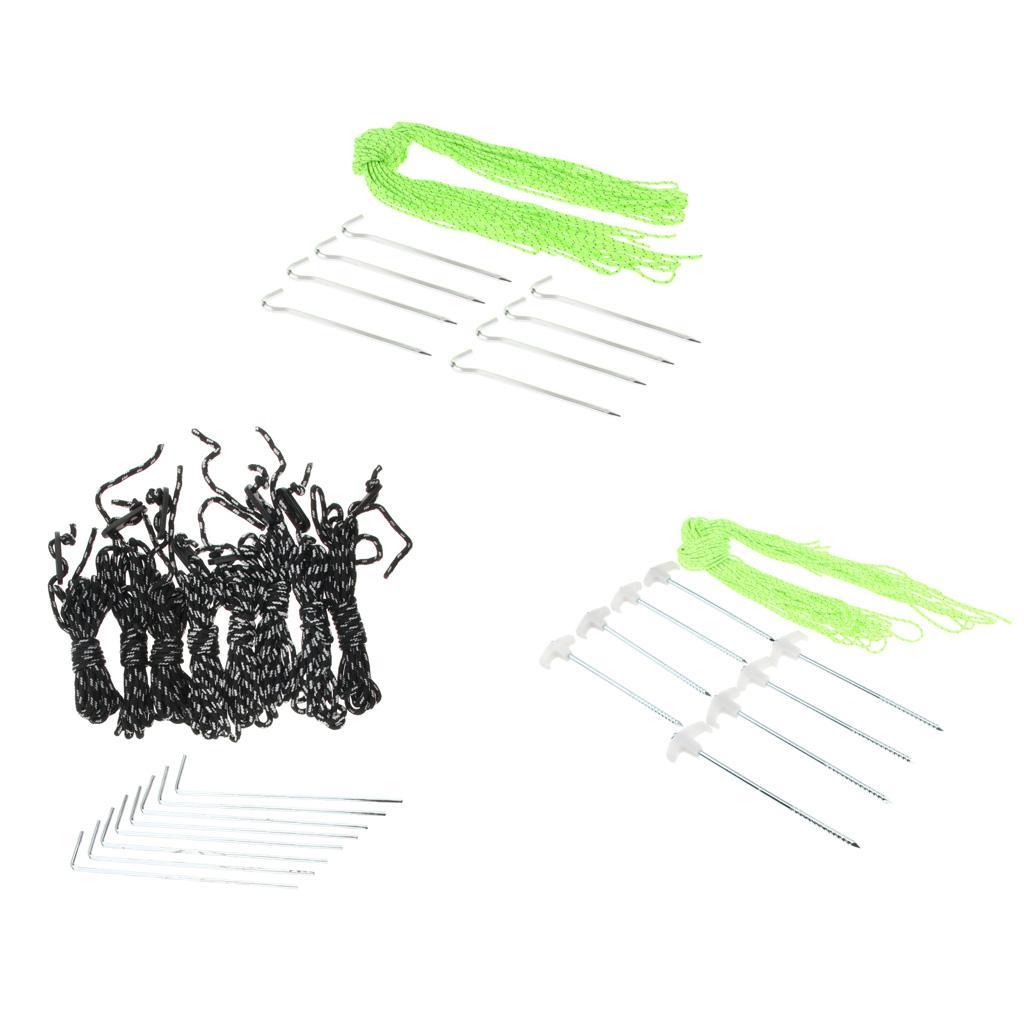 Heavy Duty Aluminum Alloy Outdoor Tent Accessories Tent Stakes Tent Nails & Wind Rope & Bag