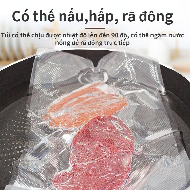 Set 100 Túi Hút Chân Không Thực Phẩm Một Mặt Nhám Size 20x25cm Tiện Lợi Dày Dặn