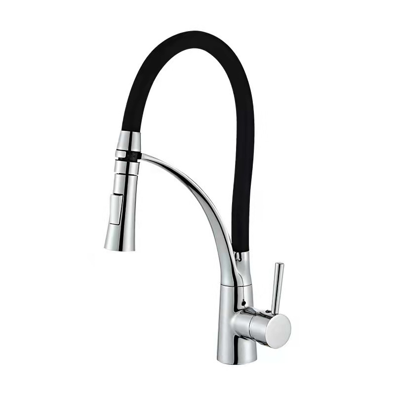 Bộ Vòi Rửa Chén Nóng Lạnh Đầu Vòi Dây Rút Linh Động Sink Faucet