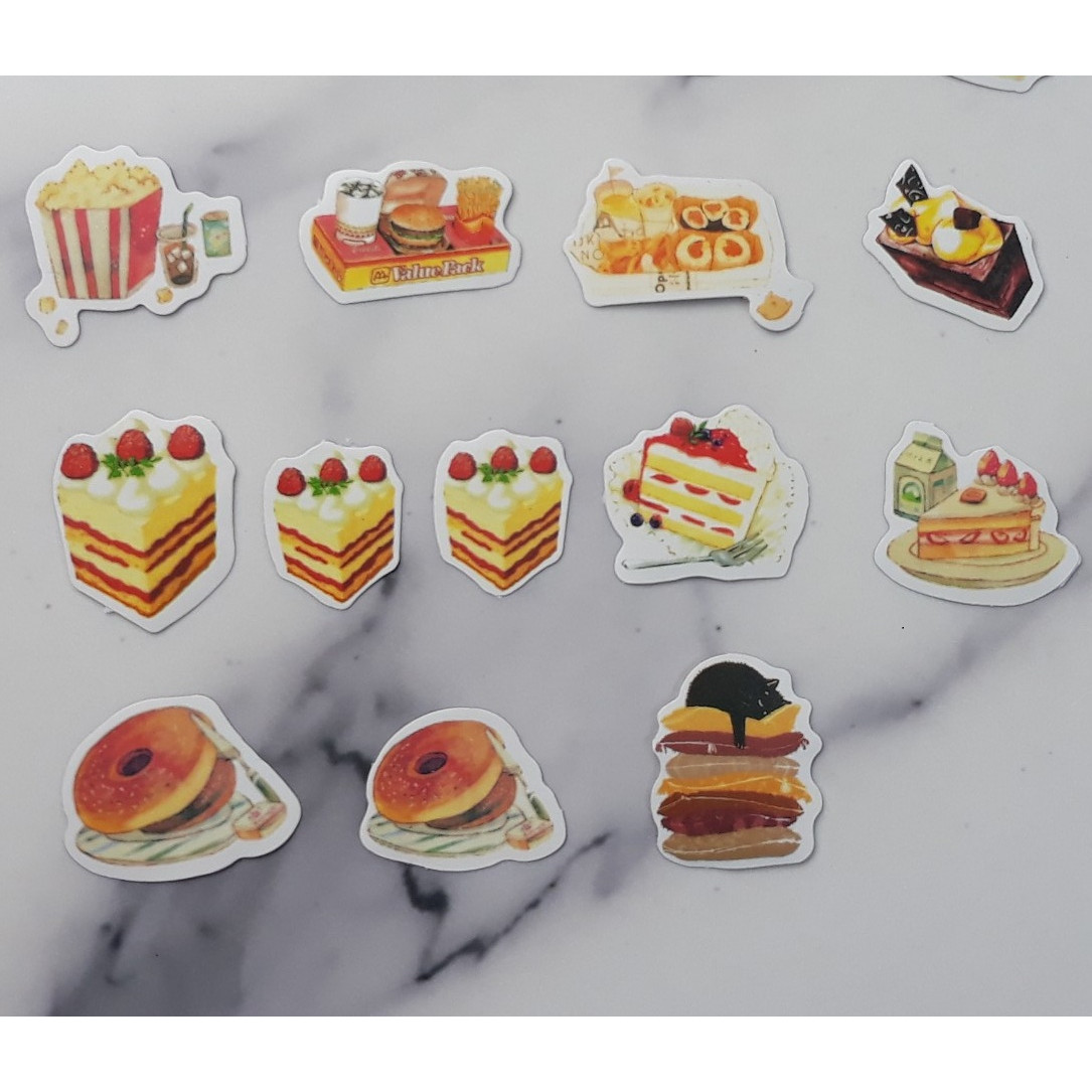 Set 28 Sticker Trang Trí - Chủ Đề Bánh Ngọt