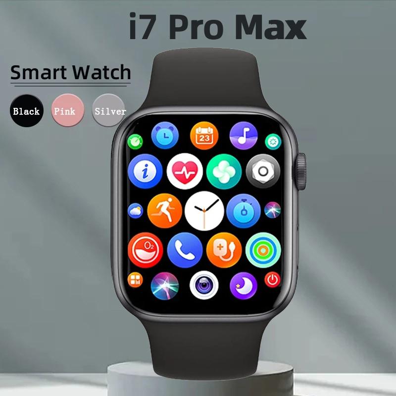 Đồng hồ thông minh gốc dành cho nam giới Đồng hồ thông minh I7 Pro Max Series 7 Điện thoại tùy chỉnh Đồng hồ thể thao mặt Phụ nữ không thấm nước cho nam giới