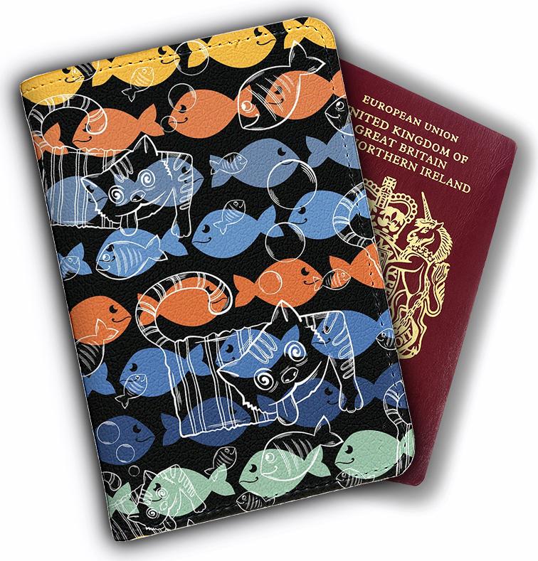 Bao Da Hộ Chiếu Hoạ Tiết CÁ SẮC MÀU - Passport Cover - Thiết Kế Đa Năng - Trẻ Trung - Ví Passport Du Lịch Và Đựng Thẻ Cute - PPT152