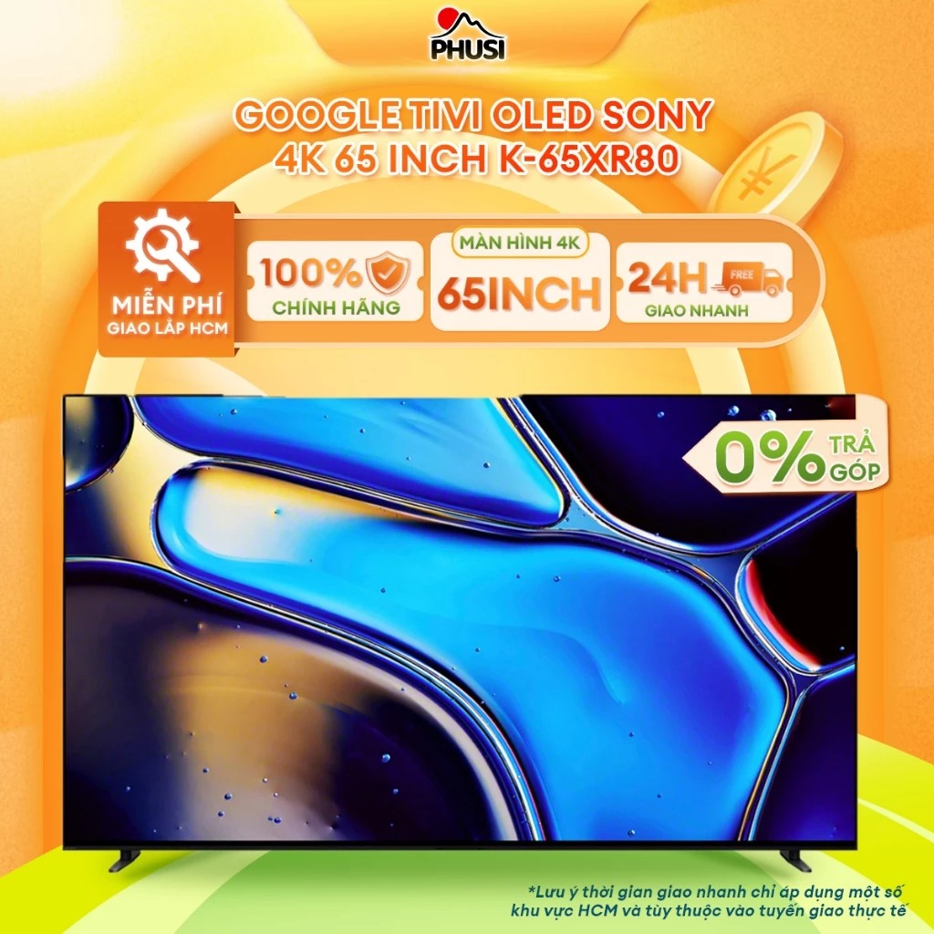 K-65XR80 - Google Tivi OLED Sony 4K 65 inch K-65XR80 - Hàng Chính Hãng
