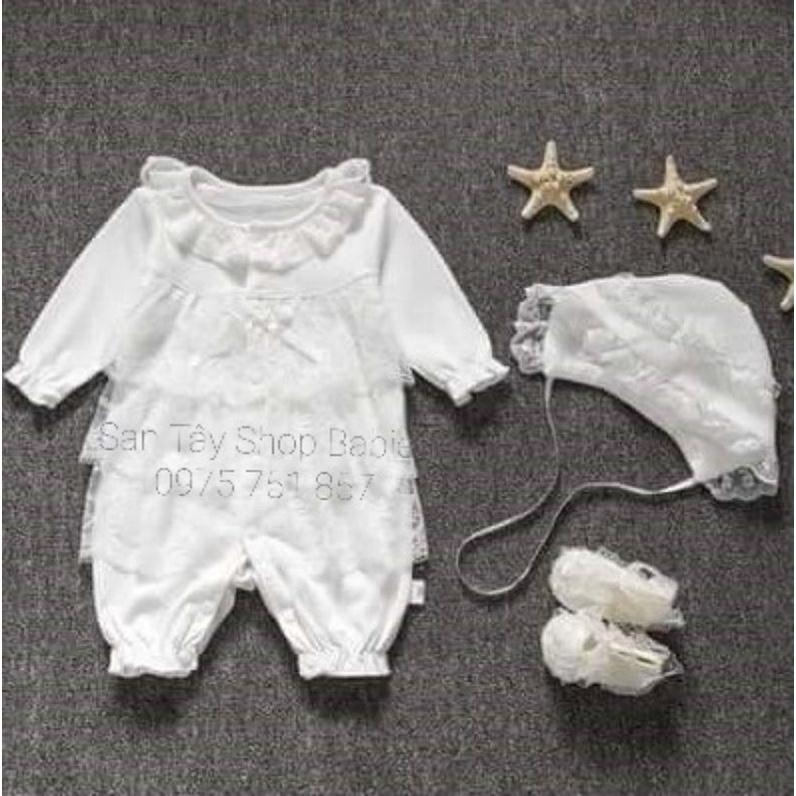 Body ren tầng kèm mũ cho bé