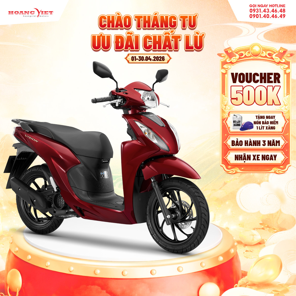 Xe Máy Honda Vision 2026 - Phiên Bản Cao Cấp