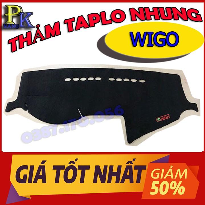 THẢM TAPLO NHUNG XE WIGO- THẢM TAPLO WIGO- THẢM TAPLO DA XE WIGO CHUẨN FORM-NANOPK