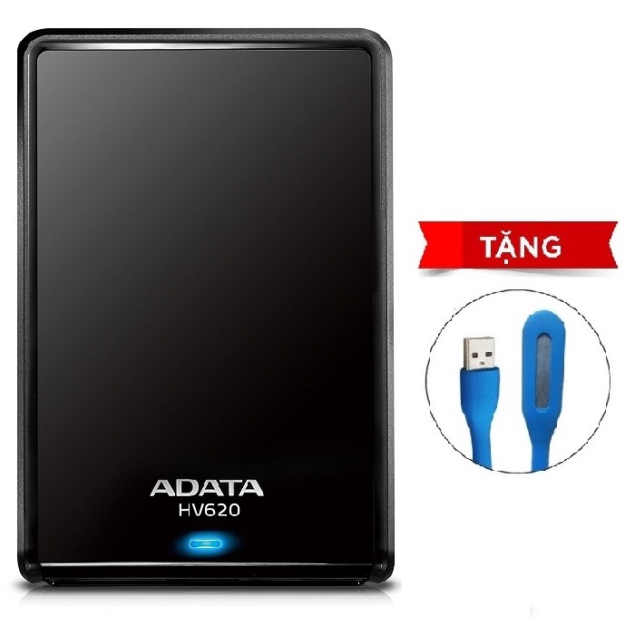 Ổ Cứng Di Động ADATA HV620 500GB - USB 3.0 - Hàng chính hãng + Tặng Đèn Led