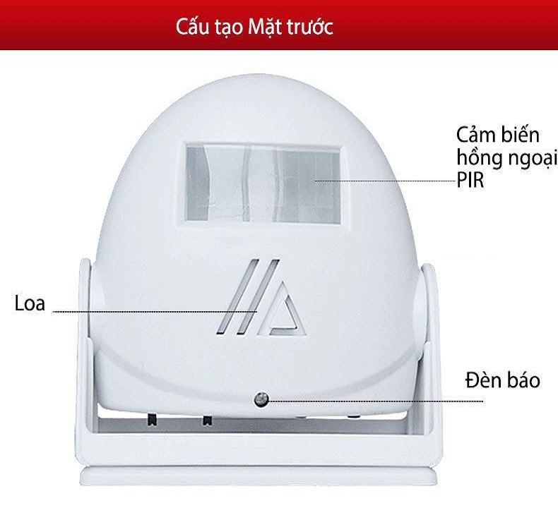 CHUÔNG BÁO KHÁCH BÁO TRỘM CẢM ỨNG CHUYỂN ĐỘNG CÓ ĐIỀU KHIỂN TỪ XA