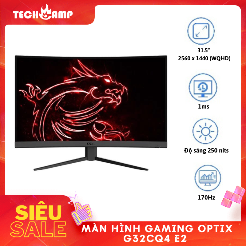 Màn Hình Gaming MSI OPTIX G32C4 E2 - Hàng chính hãng