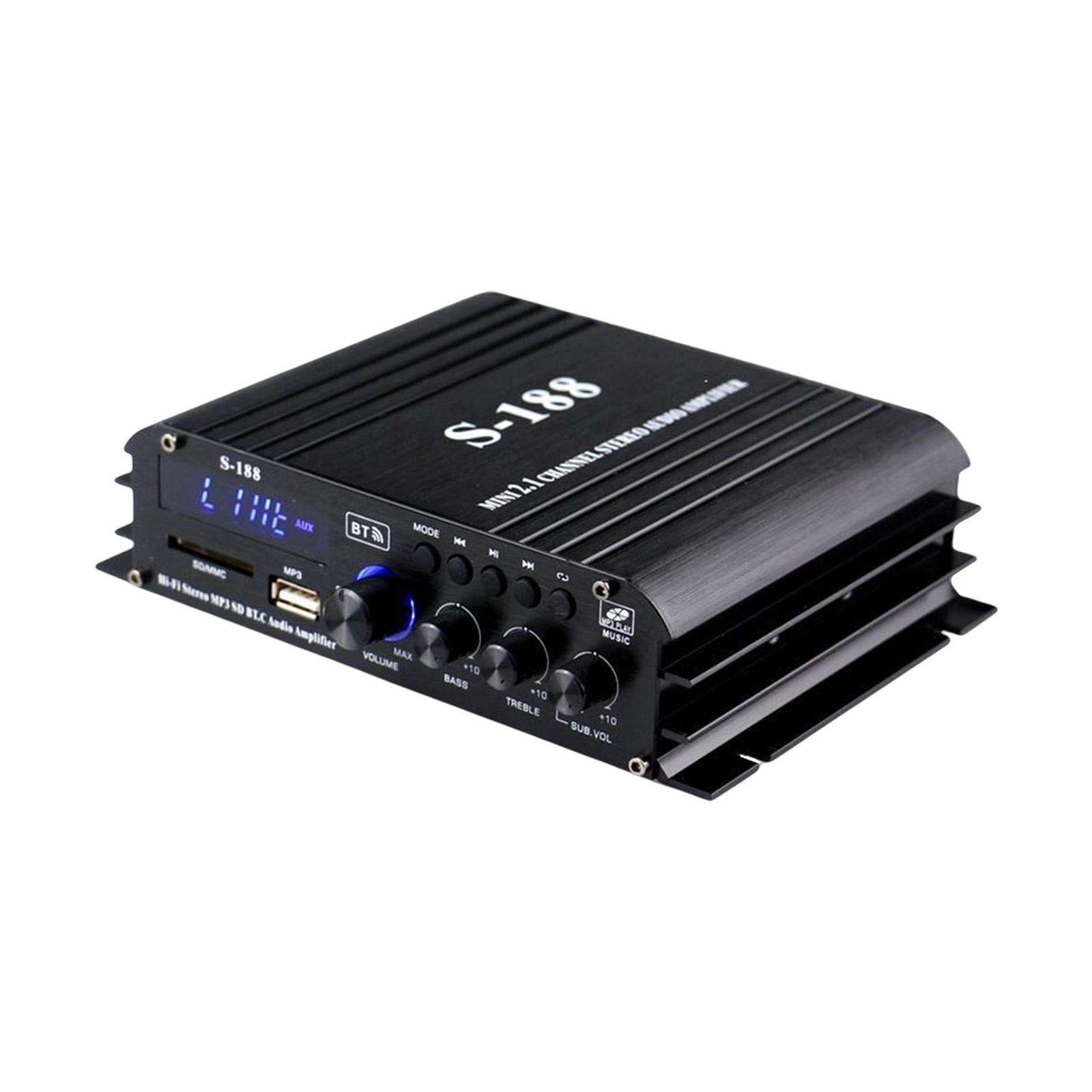 Car Vehicle  Amplifier EU Adapter Multiple Audio Inputs DC 12V-