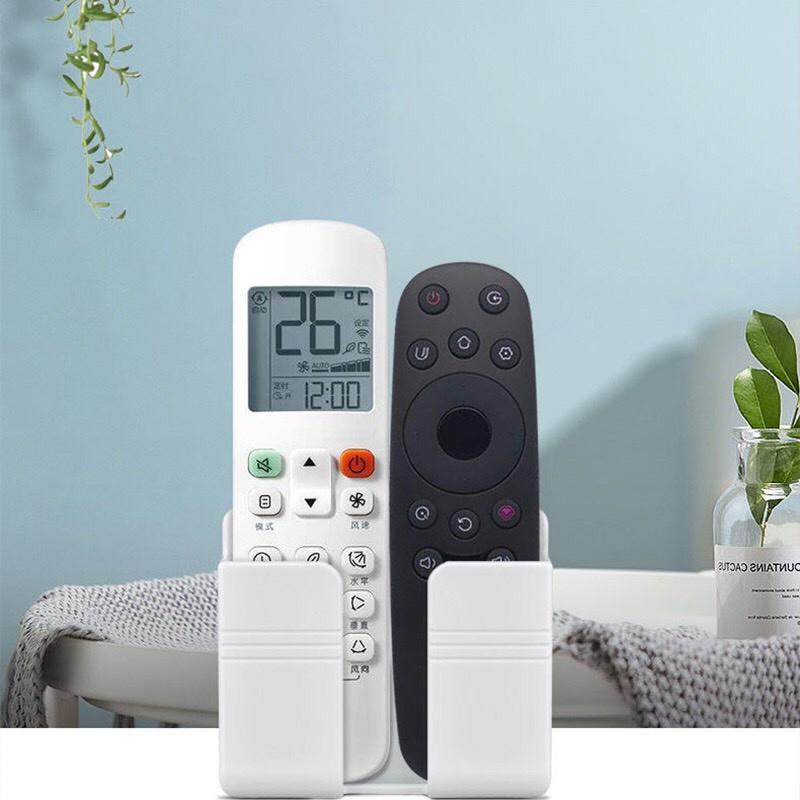 SIÊU TIỆN DỤNG Kệ Dán Tường Để Remote, Đồ Dùng/ Giá Đỡ Sạc Cho Điện Thoại - Có Móc Treo Giữ Dây Điện 88245