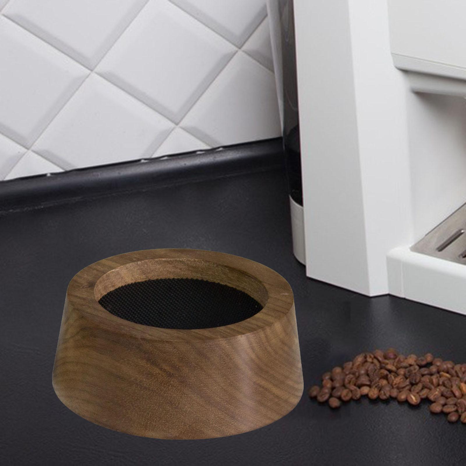 Walnut Wood Coffee Filter Tamper Holder Espresso Tamper Mat Stand for Cafe Western Restaurant Bar