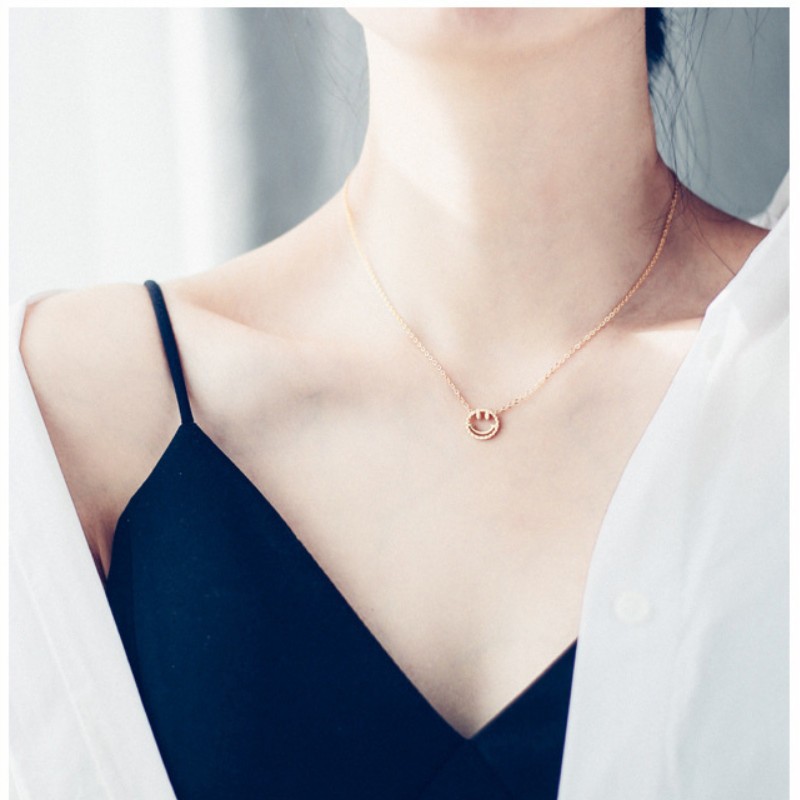 Dây Chuyền Mặt Cười Titan Ko Đen TT 2554