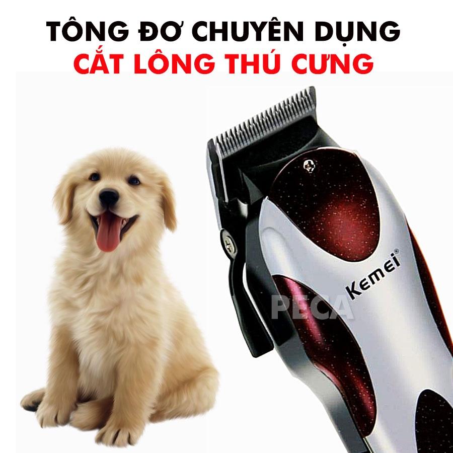 Tông đơ cắt tóc cắm điện trực tiếp Kemei KM-8856 công suất mạnh có thể dùng cắt lông thú cưng chó mèo điều chỉnh tốc độ