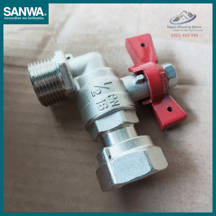 Van góc thường SANWA nhập khẩu, loại có Van 1 chiều/ không Van 1 chiều BV15ENV