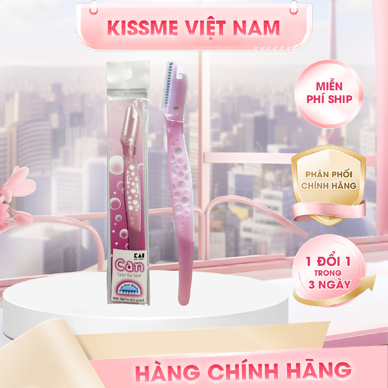 Dao Cạo Lông Mày, Lông Mặt Kai Razor Eyebrow For Women Dành Cho Nữ Lẻ 1 Cây