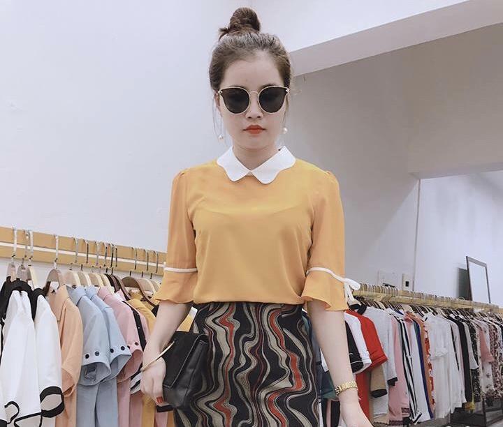 Áo sơ mi phong cách mới phối cổ
