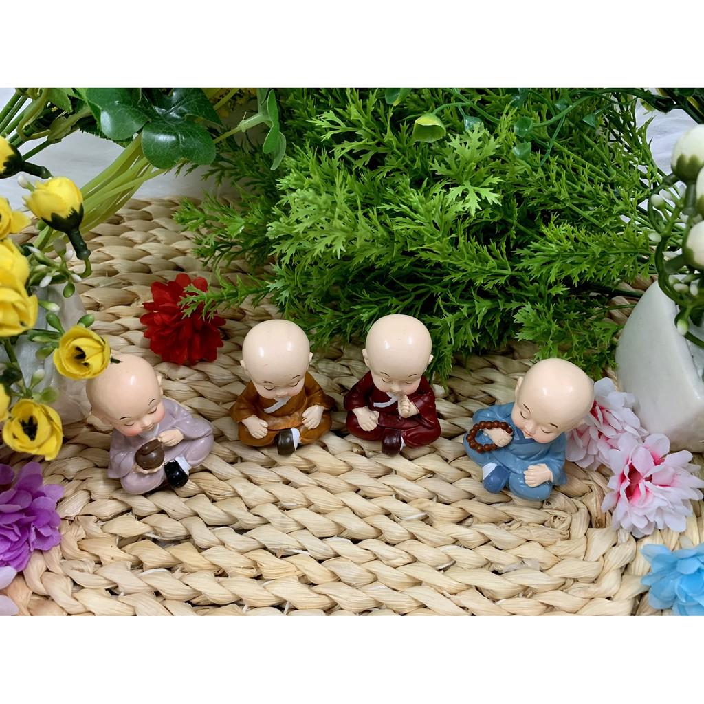 Bộ 4 tượng chú tiểu thiền tịnh tâm