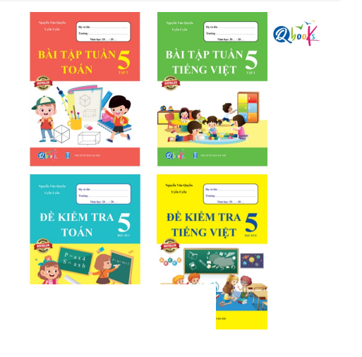 Sách - Combo Bài Tập Tuần và Đề Kiểm Tra Toán và Tiếng Việt 5 - Học Kì 2