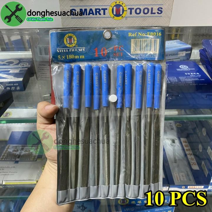 Dũa bộ 10 cây C-MART E0016 5x180mm