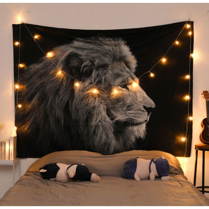Thảm trang trí - Tranh vải treo tường decor phòng mới lạ hiện đại + Tặng kèm móc treo và đèn nháy siêu hời