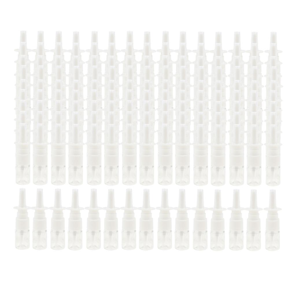 150 Pieces 5ml Plastic Nasal Spray Bottles Fine Mist Sprayer Pump Clear