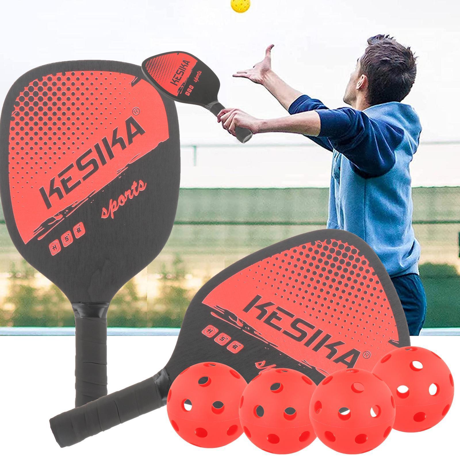 Professional Pickleball Paddles Comfort Grip with 4 Balls + Jump Rope