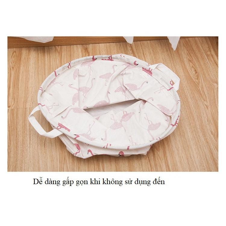 Sọt Vải Đựng Đồ Có Thể Gấp Gọn Size Lớn, Giỏ Đựng Quần Áo Đa Năng Vintage Adu79 - NEW