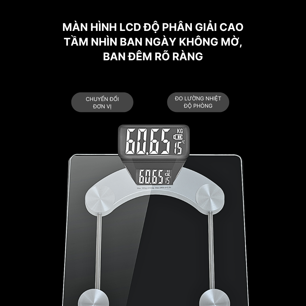 Cân điện tử sức khoẻ SOKANY mặt kính trong suốt chịu lực đến 180kg SK-19030 - HÀNG CHÍNH HÃNG - DELIYA