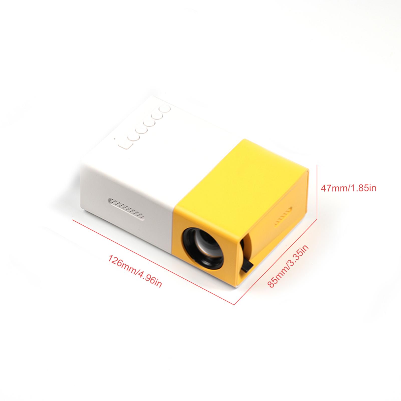 Máy chiếu mini gia đình ngoài trời độ phân giải HD, có cổng USB, Giao diện AV điều khiển từ xa Đèn LED 400 lux