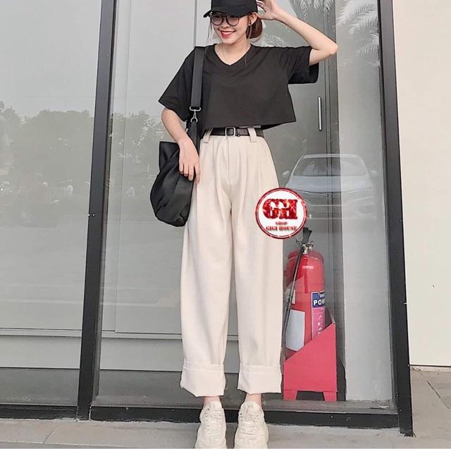 Áo Thun CROPTOP CỔ TIM TRƠN 01 Nữ - ACroptoptraitim