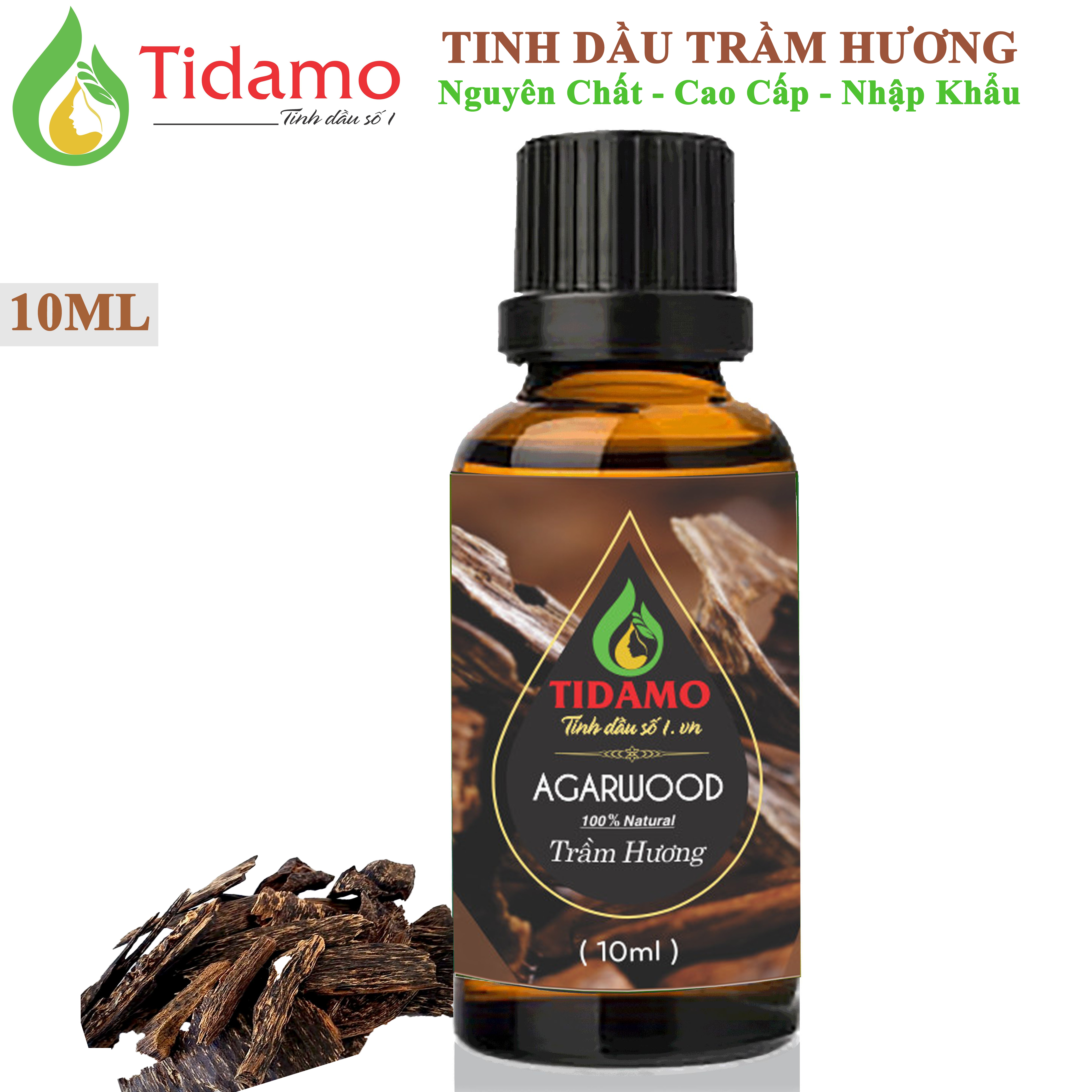 Tinh Dầu Xông Phòng TRẦM HƯƠNG TIDAMO Cao Cấp - Tinh Dầu Trầm Hương Từ Thiên Nhiên Giúp Bảo Vệ Sức Khỏe, Thư Giãn Và Tĩnh Lặng Tinh Thần - Kiểm Nghiệm Chất Lượng Tại Trung Tâm Quatest 3