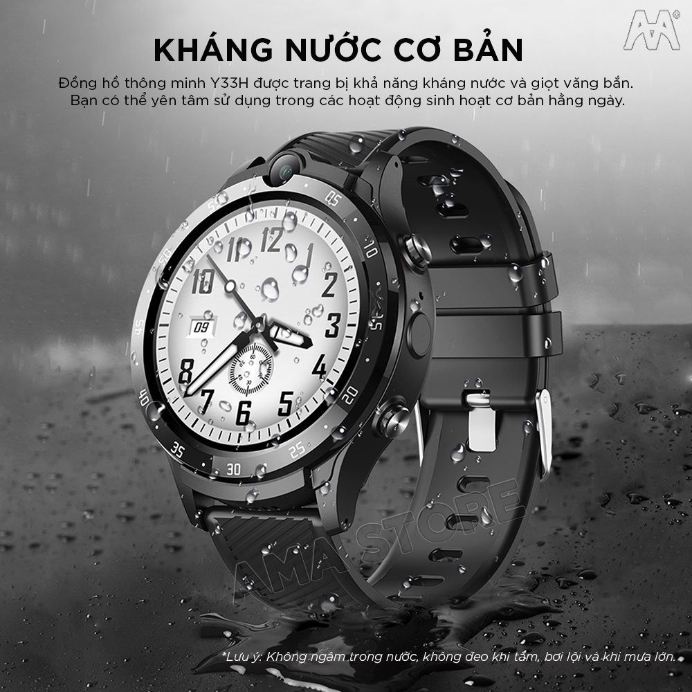 Đồng hồ Thông minh Gắn Sim Định vị Cho Học sinh THCS, THPT Model AMA Watch Y33H - Hàng nhập khẩu