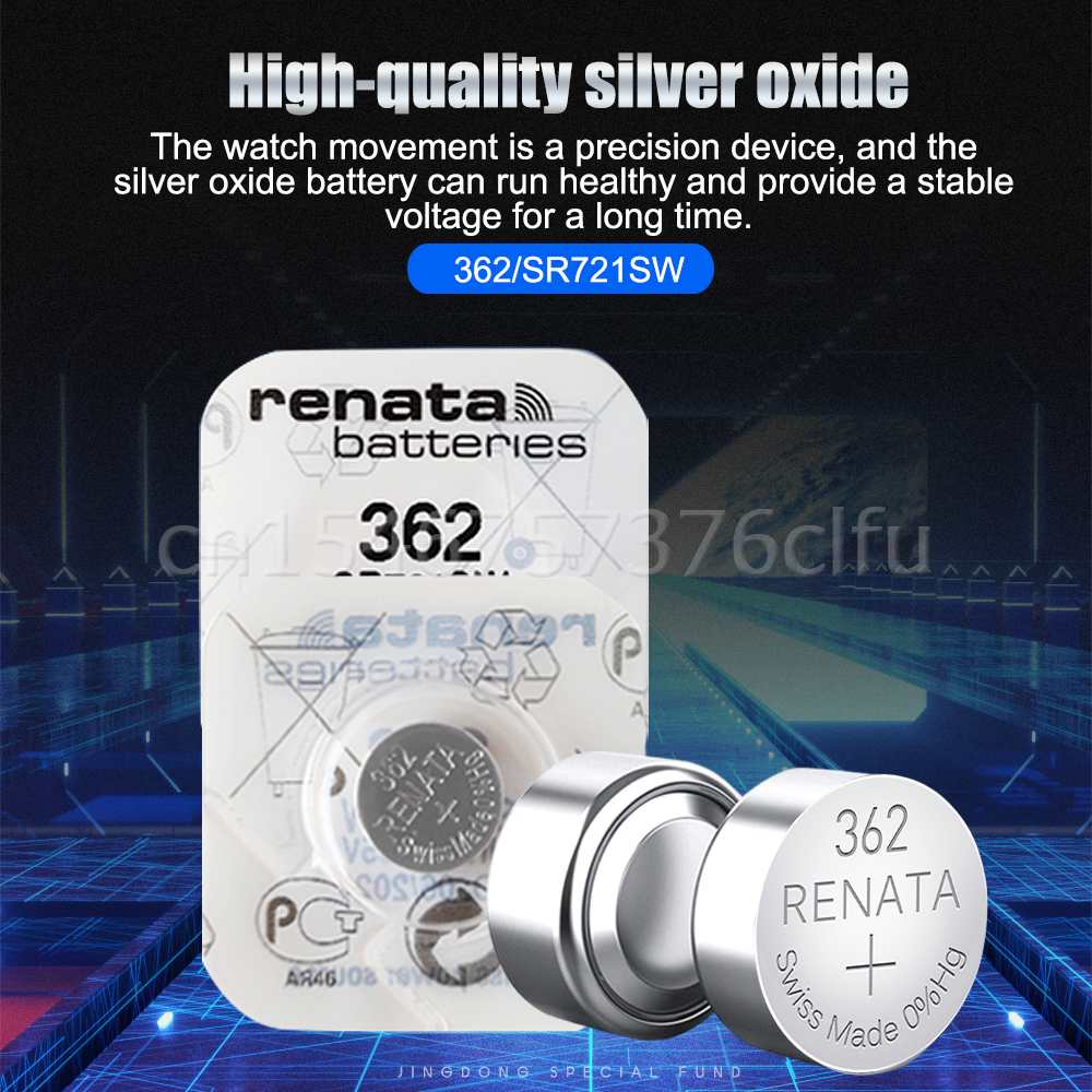 1-10 Chiếc 100% Nguyên Bản Renata 362 SR721SW AG11 LR721 162 1.55V Oxit Bạc Pin Đồng Hồ Nút Đồng Xu tế Bào Thụy Sĩ Renata 721 Màu sắc: 10 Chiếc