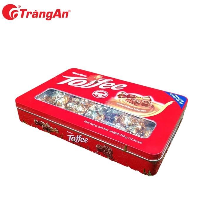 Kẹo Butter Toffees hỗn hợp caramel và cafe, hộp thiếc 350g, phù hợp biếu tặng, thương hiệu Tràng An, hạn sử dụng 12 thán