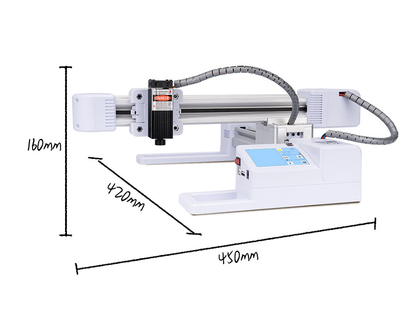 Máy khắc laser, Máy khắc laser CNC di động USB, Kích thước máy khắc 155x175mm