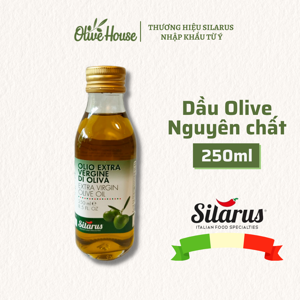 Dầu Olive Nguyên chất thương hiệu Silarus nhập khẩu từ Ý 250ml