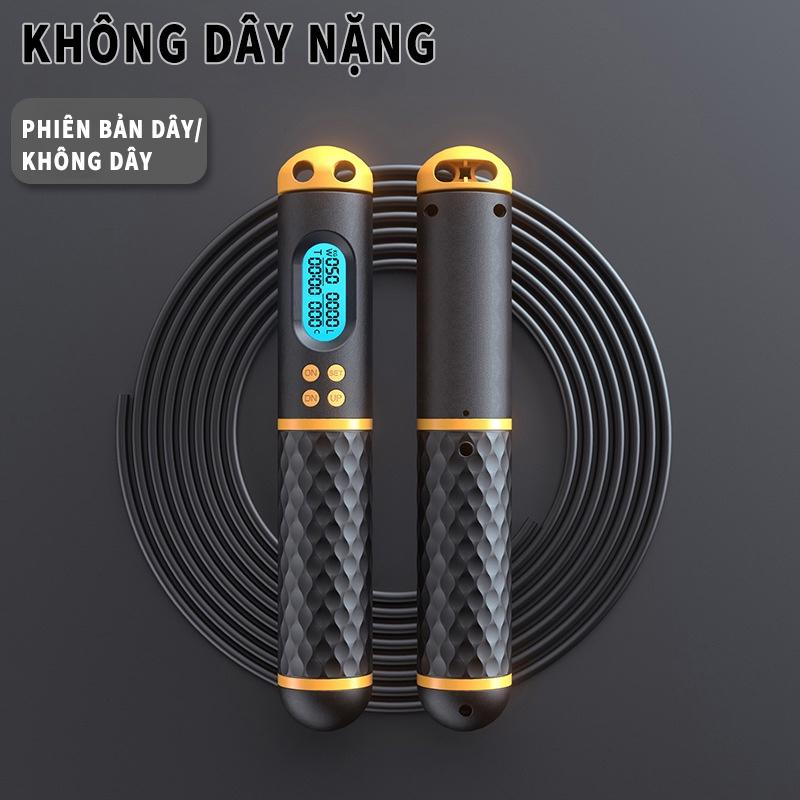 Dây Nhảy Điện Tử Tự Động Đếm Số 4 Chế Độ Chống Trượt Có Tay Cầm Tiện Dụng đo calo (Dây + bóng) hai bộ
