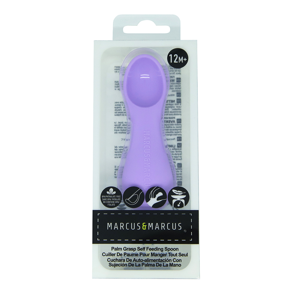 Thìa tập ăn silicon cho bé Palm Grasp Marcus & Marcus, từ 12 tháng