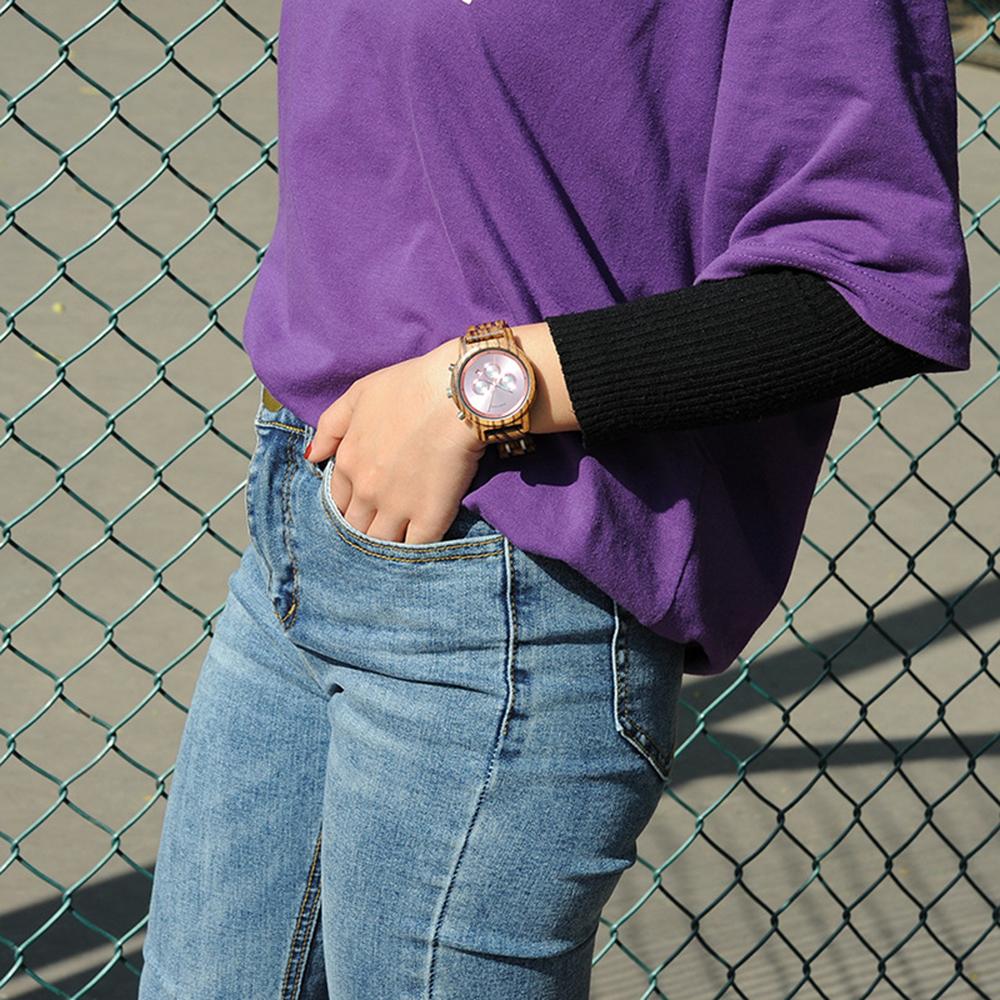 Đồng hồ BOBO BIRD Womens bằng gỗ Chronograph & Hiển thị ngày