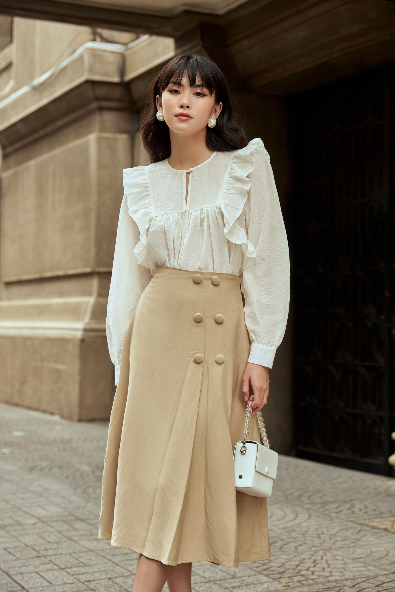 OLV - Chân váy Latte Button Skirt