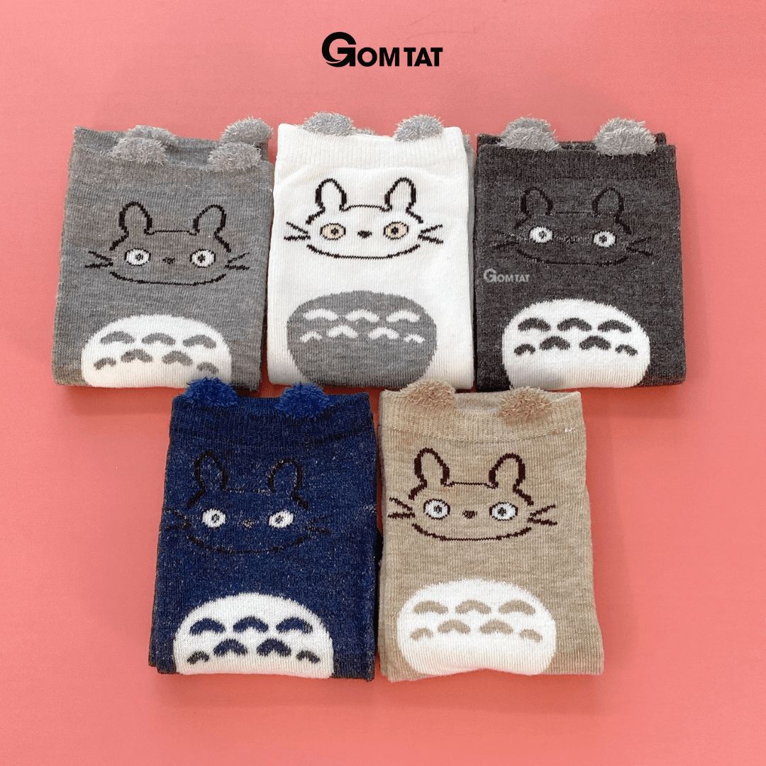 Tất Nữ Cổ Ngắn Tai Gấu, Vớ Nữ Cotton dễ thương nhiều màu phong cách Hàn Quốc - LISU-TAIGAU-01