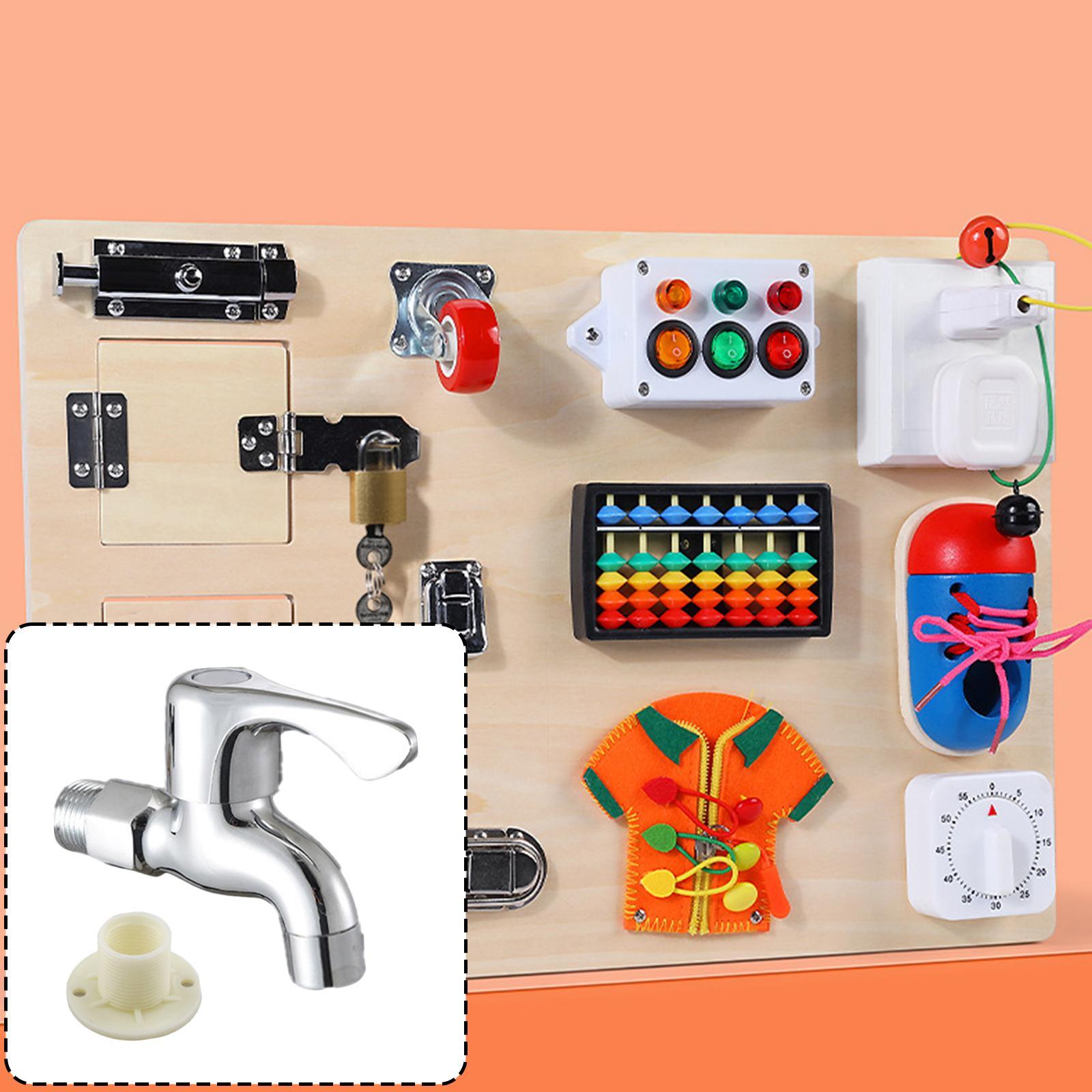 Material DIY Accessories Montessori Busy Board Toy for Preschool