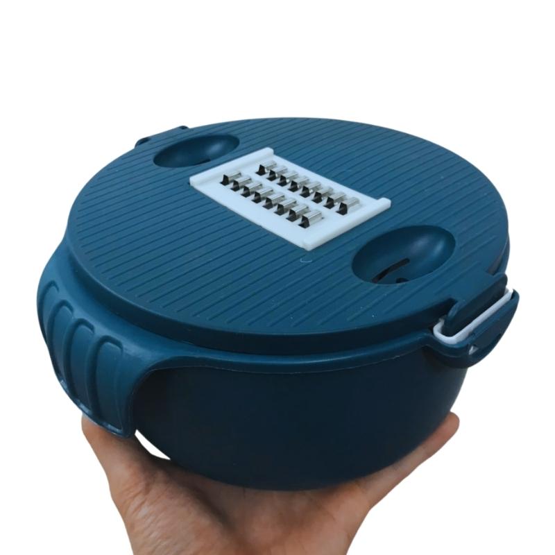Bộ nạo rau củ quả cao cấp đa năng kèm rổ đựng và chậu 12 chi tiết cực kỳ tiện lợi