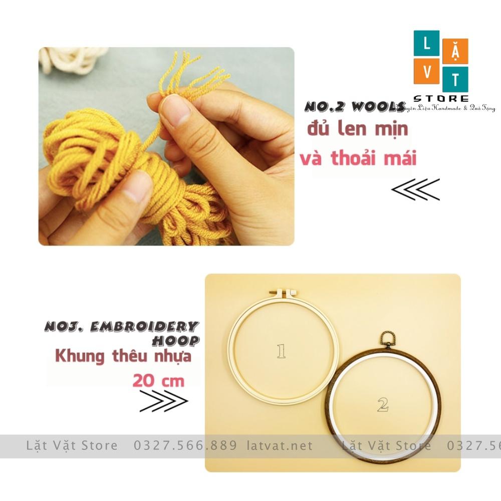Bộ Thêu Len Xù Chủ Đề Sở Thú Nhộn Nhịp- Punch Needle- Có Video Hướng dẫn