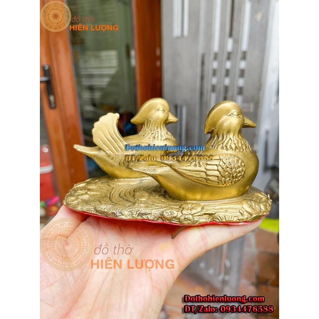 Đôi Chim Uyên Ương Hồ Sen Bằng Đồng Vàng Nguyên Chất Phong Thủy - Biểu Tượng Của Ấm No Hạnh Phúc