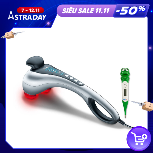 Combo Máy Massage Cầm Tay Cao Cấp Đa Năng Beurer MG100 + Nhiệt Kế Điện Tử Đầu Mềm Medilife