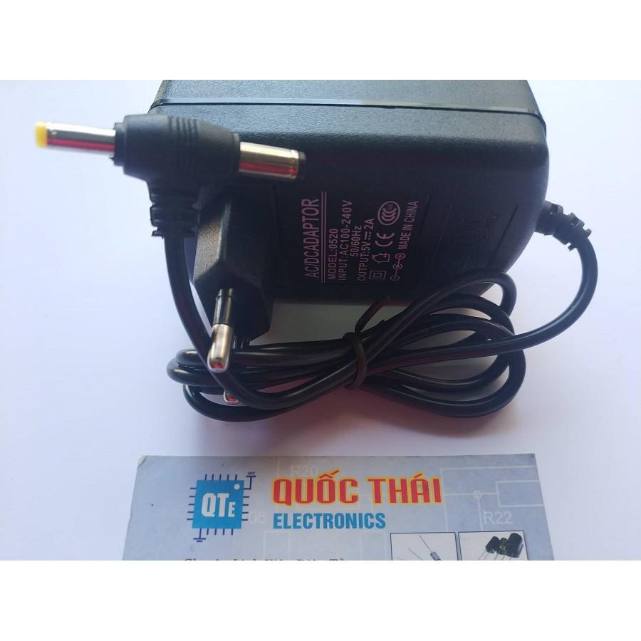 Adapter 5v2A (2 đầu jack DC)